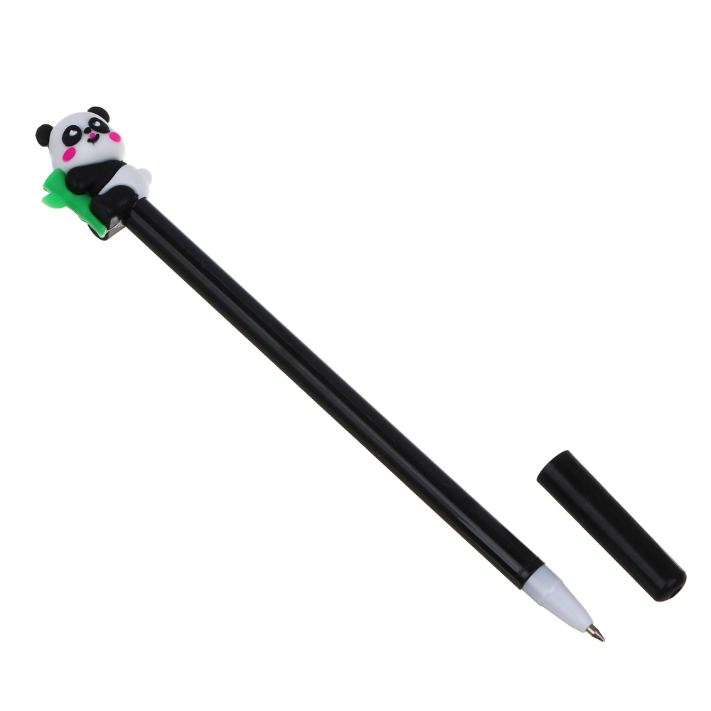 Ручка гелевая синяя, с наконечником в форме панды, 4 дизайна, арт.№ 627-164