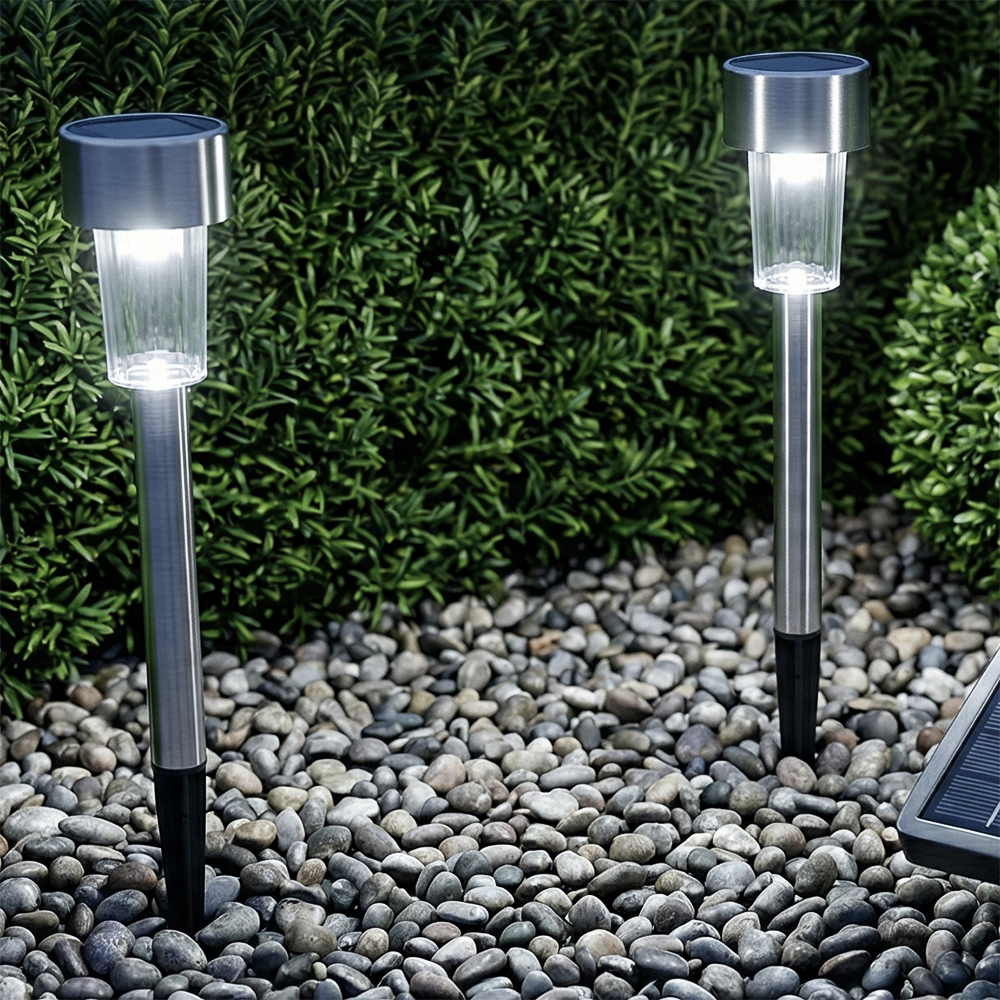Фонарь на солнечной батарее 30х4,7 см INBLOOM, 1 LED, цвет свечения белый, 1.2V 40mAh Ni-MH, пластик, нержавеющая сталь, арт.№ 475-340