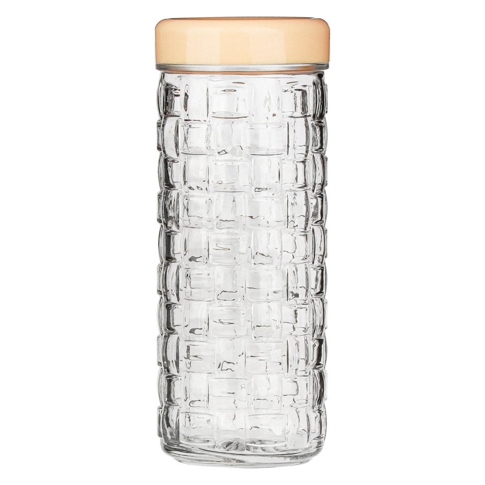 Банка с крышкой 0,85л, стекло, 4 дизайна, арт.№ 828-255