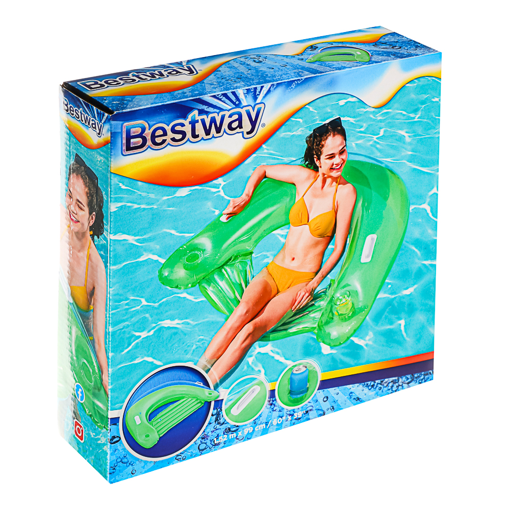 BESTWAY Кресло SIT 'N EASE, матрас-лаундж для плавания, 152x99 см, 43118, арт.№ 036-043
