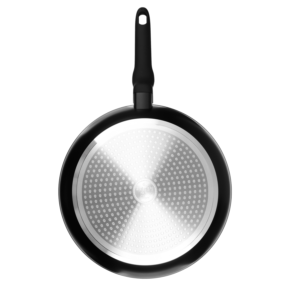 SATOSHI Стоун Сковорода литая с крышкой d28см, антипригарное покрытие мрамор, индукция, арт.№ 846-677