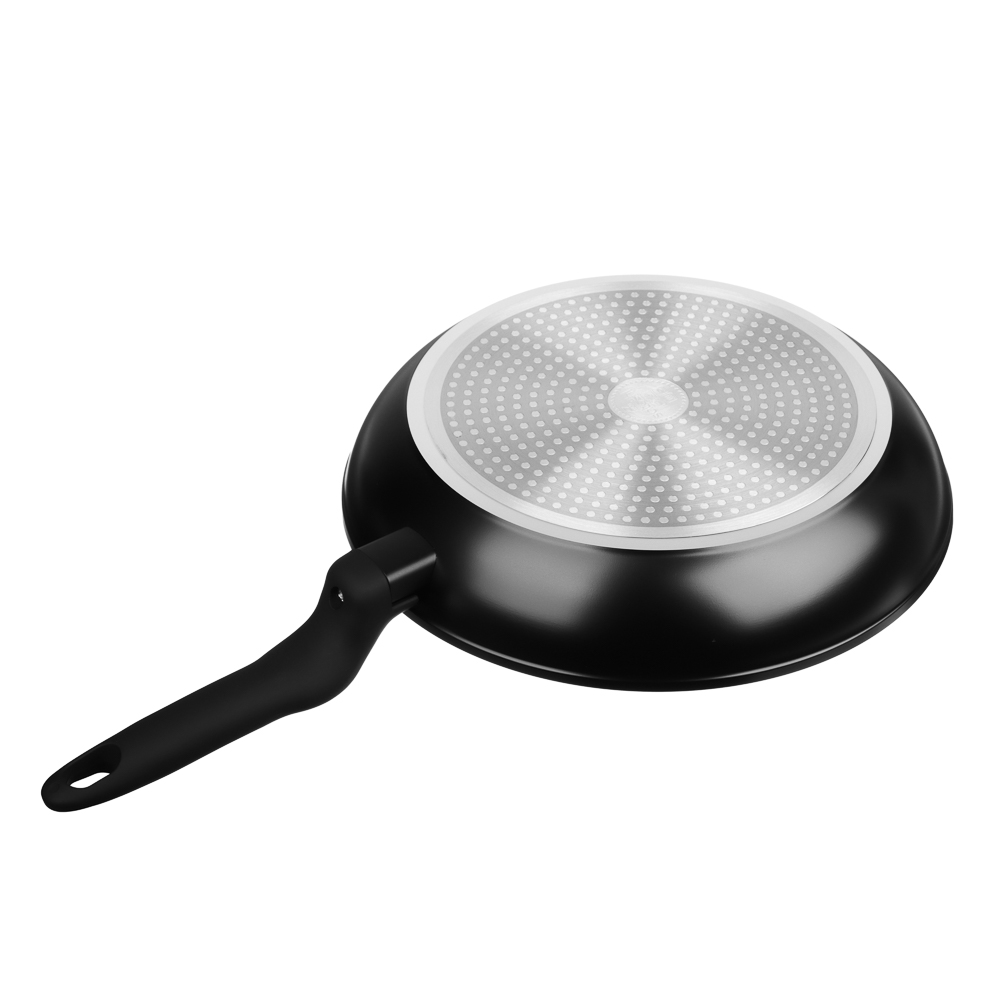 SATOSHI Стоун Сковорода литая с крышкой d28см, антипригарное покрытие мрамор, индукция, арт.№ 846-677