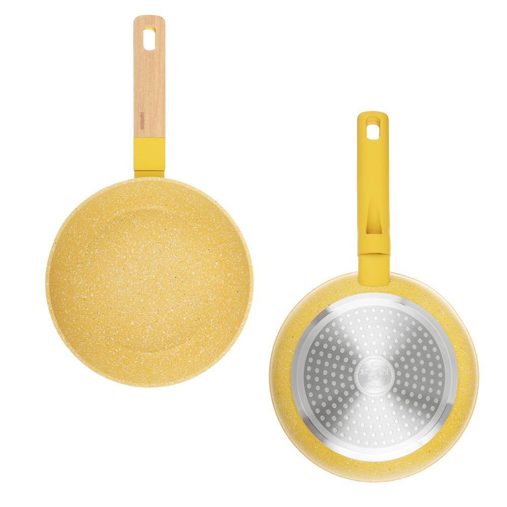 SATOSHI Дейзи Сковорода литая d20см, антипригарное покрытие мрамор, индукция, 3 цвета, арт.№ 846-678