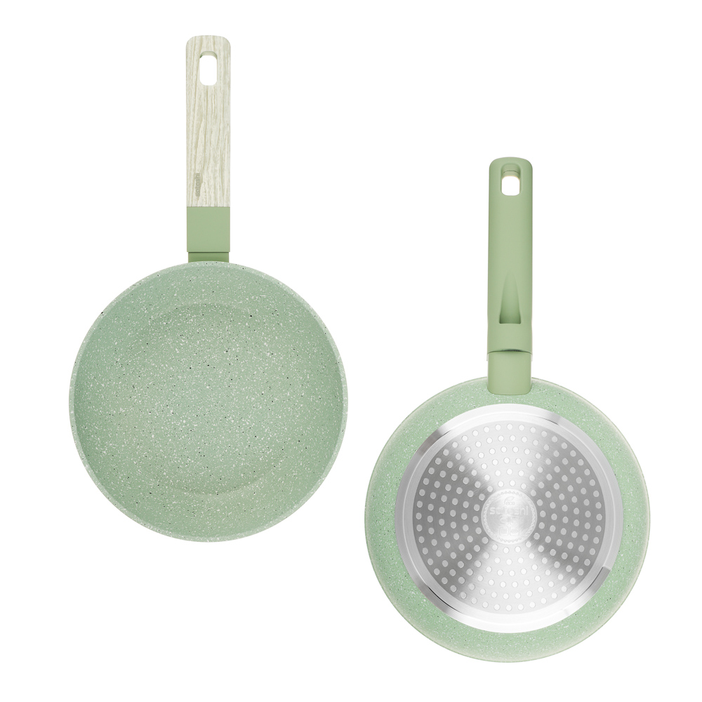 SATOSHI Дейзи Сковорода литая d20см, антипригарное покрытие мрамор, индукция, 3 цвета, арт.№ 846-678