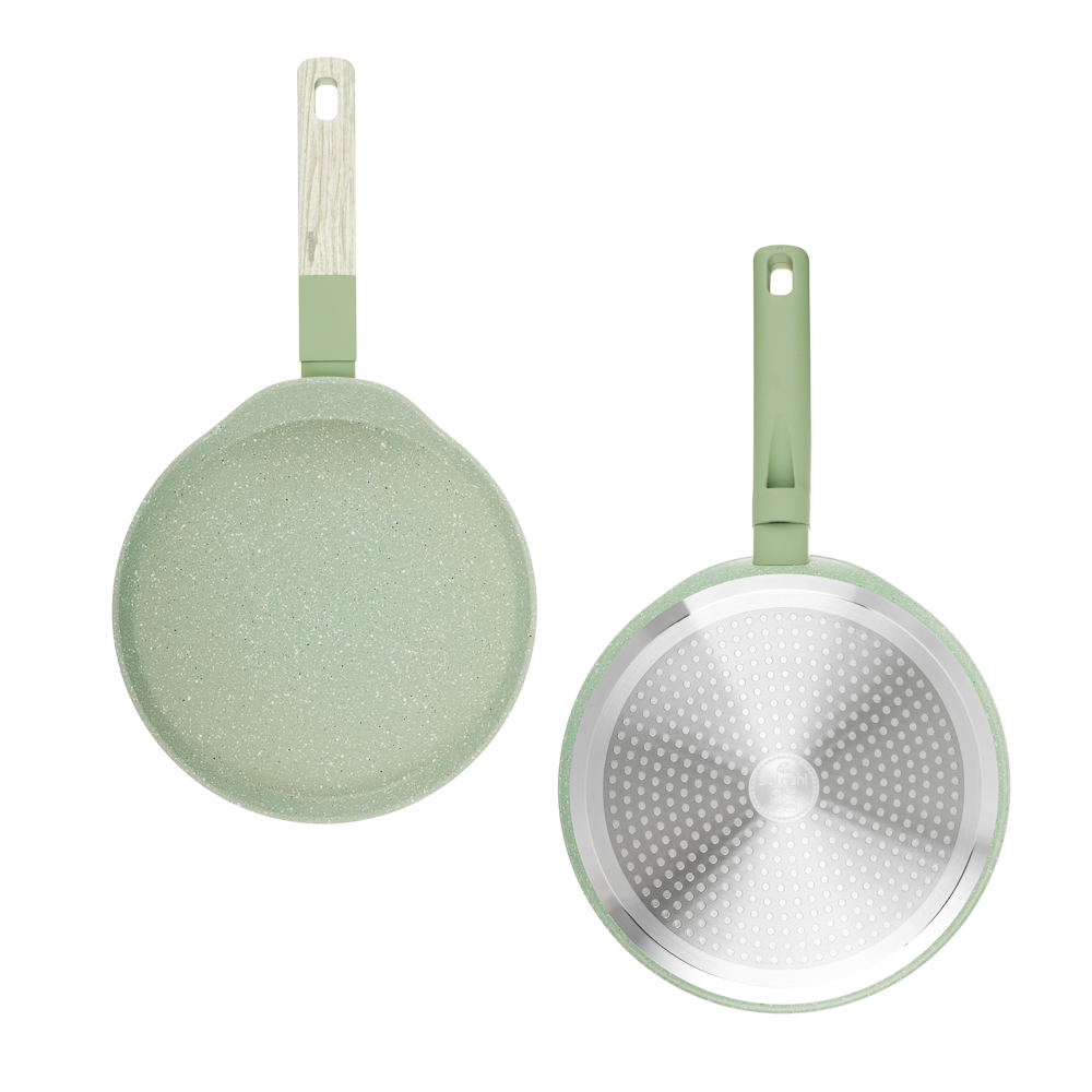 SATOSHI Дейзи Сковорода литая блинная d24см, антипригарное покрытие мрамор, индукция, 3 цвета, арт.№ 846-682