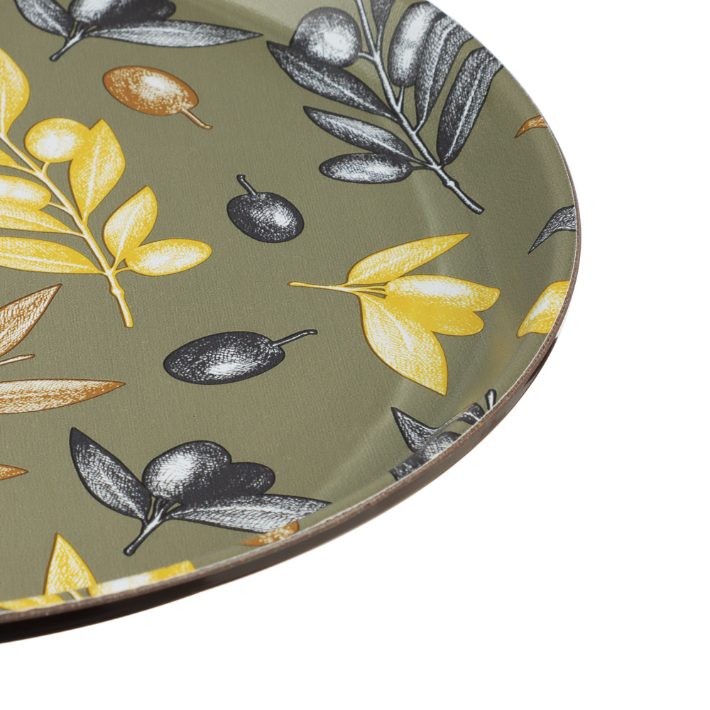 Поднос круглый с антискользящим покрытием Тоскана, d35,5см, 2 дизайна, арт.№ 862-446