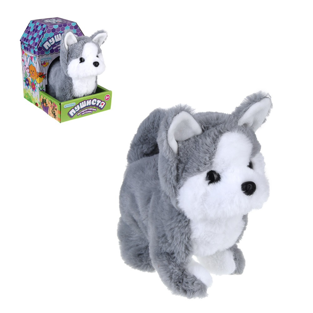 ИГРОЛЕНД Питомец интерактивный "Пушистя", PP, полиэстер, 16-20см, движение, звук, 2хАА,  4 дизайна, арт.№ 272-009