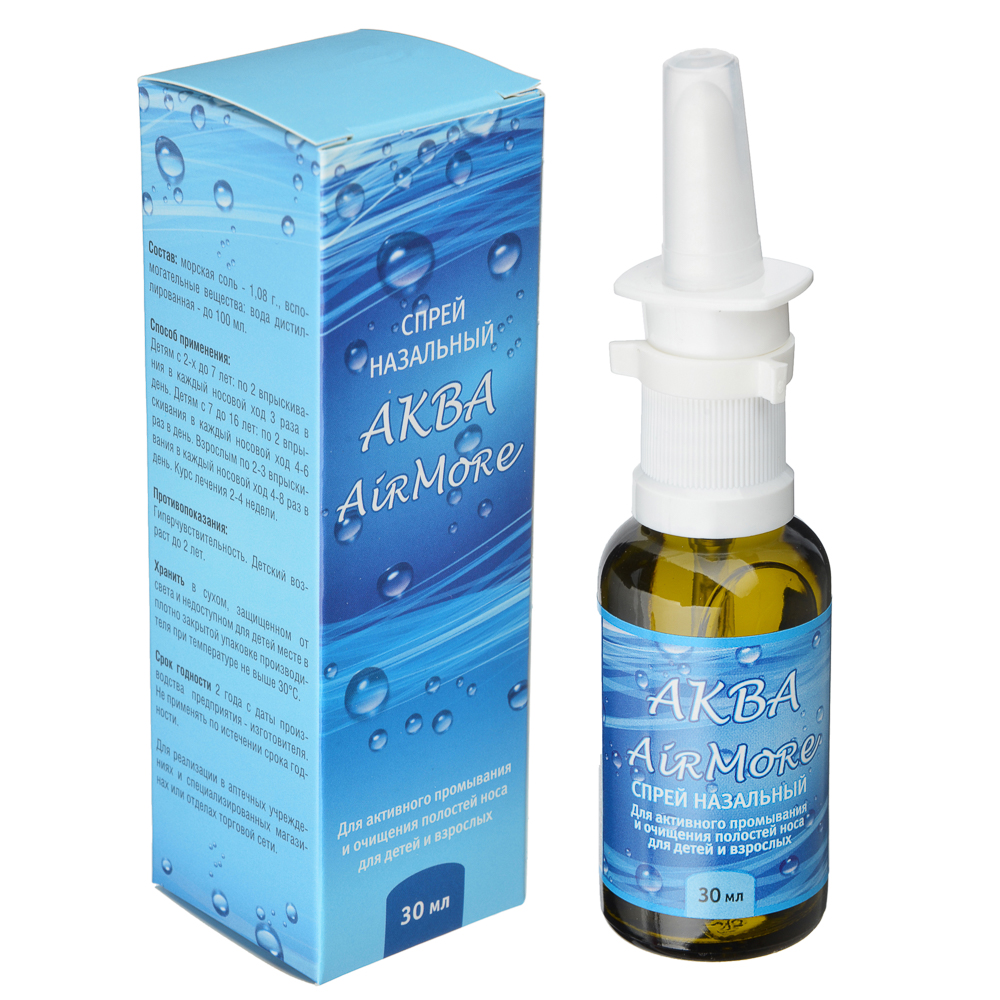 Спрей назальный AKBA Air MORE, 30мл, флакон, арт.№ 832-058