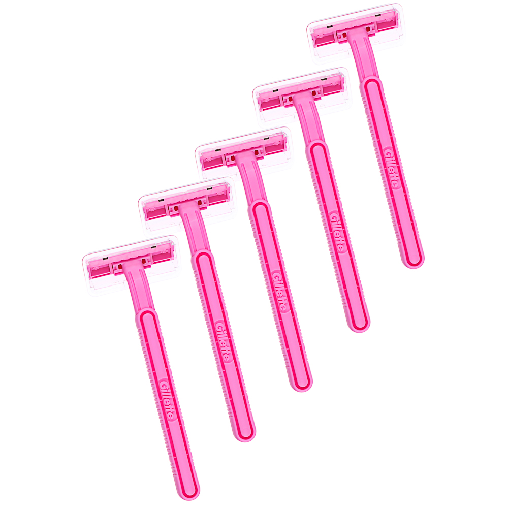 Бритвенные станки одноразовые GILLETTE BLUEII женские, 5шт, арт.№ 946-017