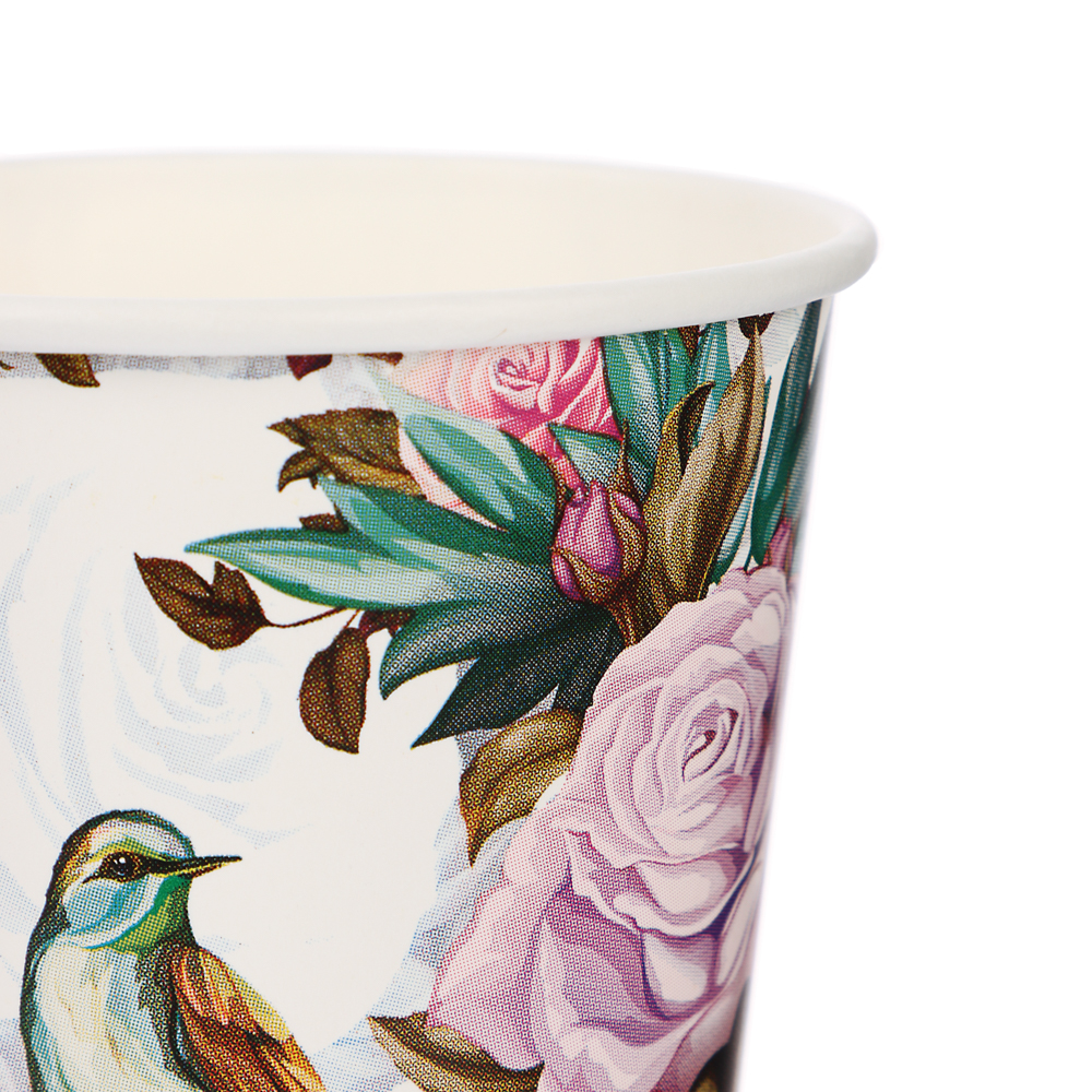 Набор бумажных стаканов Птицы и цветы, 6 шт*250 мл, арт.№ 530-413