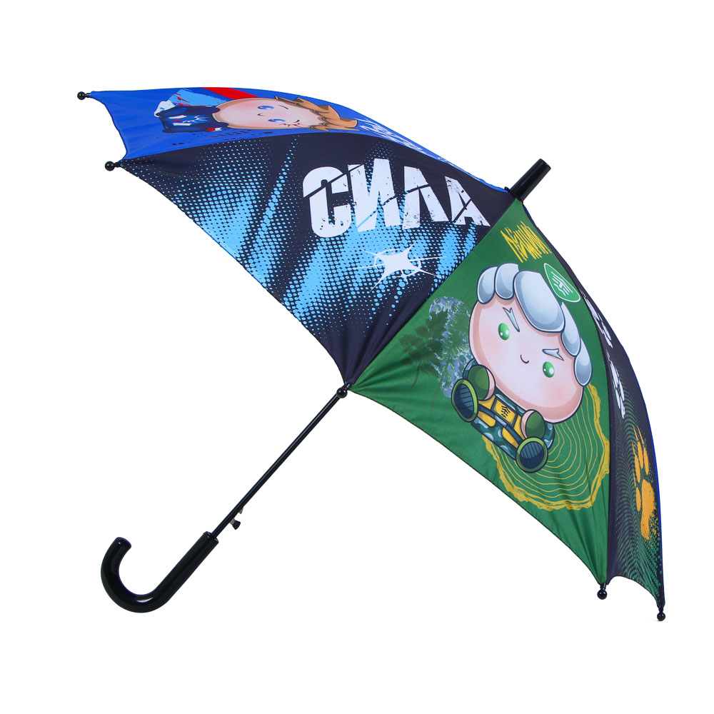 BY Русские Супергерои Зонт-трость детский, полиэстер, пластик, сплав, d82см, 8 спиц, #1, арт.№ 302-388