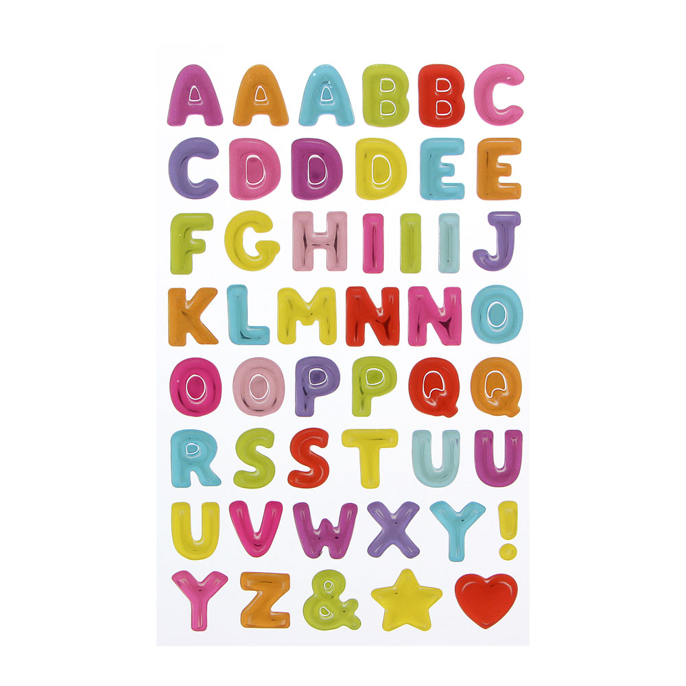 FNtastic Наклейки, 11x18.5см, ПВХ, 4 дизайна, цифры и буквы, арт.№ 503-558