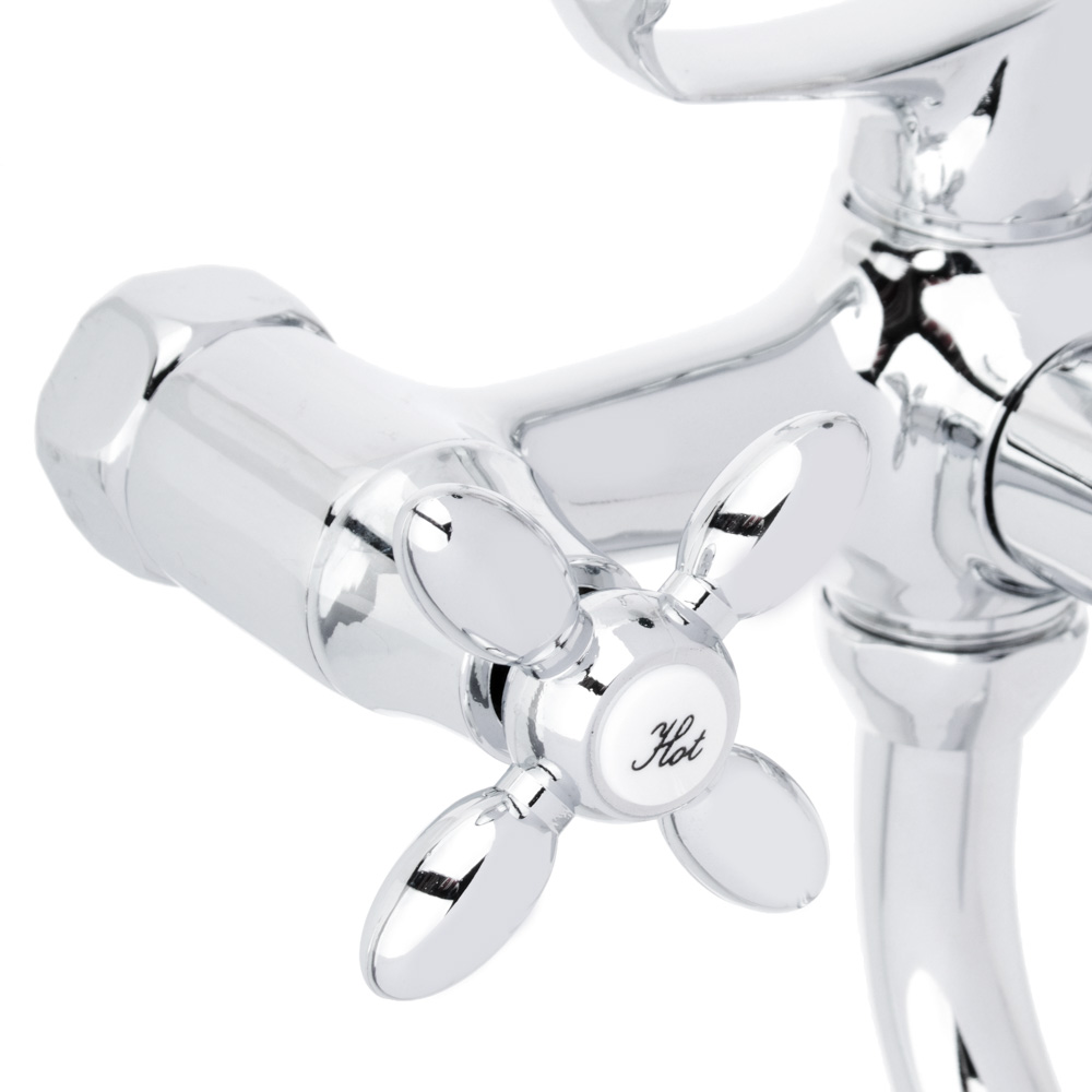 Смеситель Klabb 09 (09) для ванны, дл. излив, керам. кран-буксы 1/2", хром, арт.№ 566-195