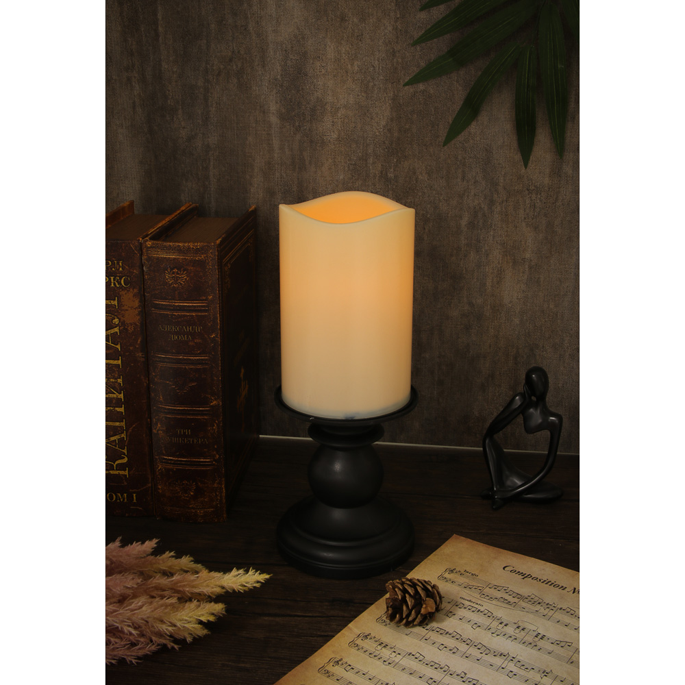 Светильник LED в форме подсвечника со свечой, пластик , 28х11 см, арт.№ 695-170