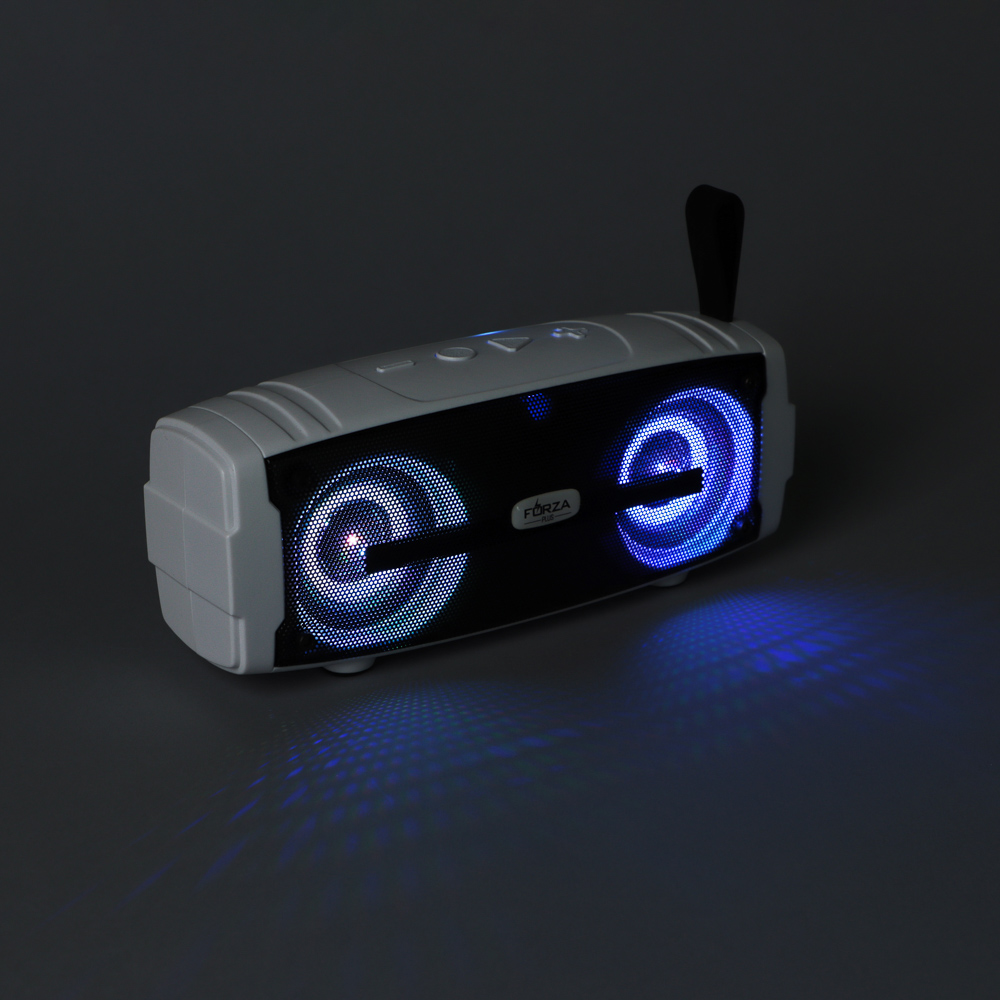 Колонка беспроводная FORZA Shine, 6 Вт, 1200мАч, БТ5.0, подсветка, USB, microSD, AUX, арт.№ 443-003