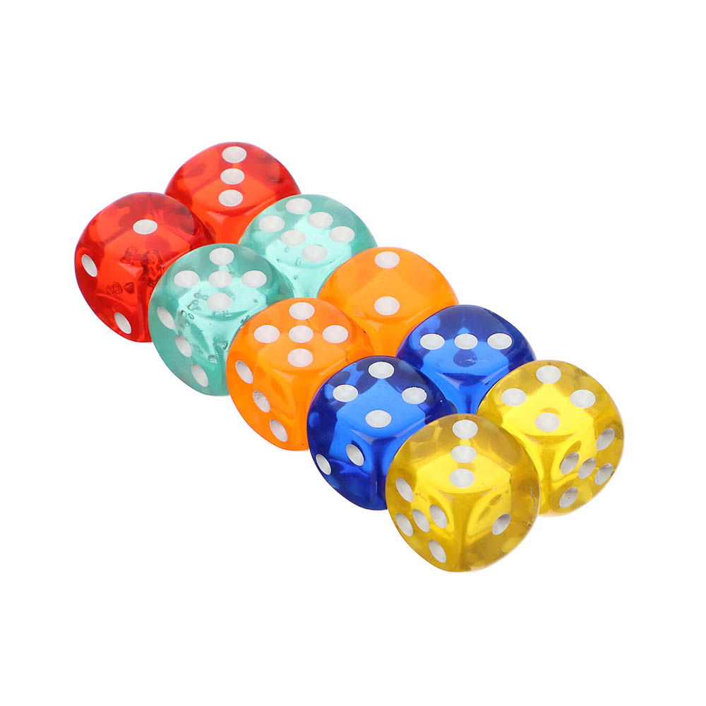 Кубики игральные, 1,4x1,4 см, набор 10 шт, 3797106, арт.№ 538-247