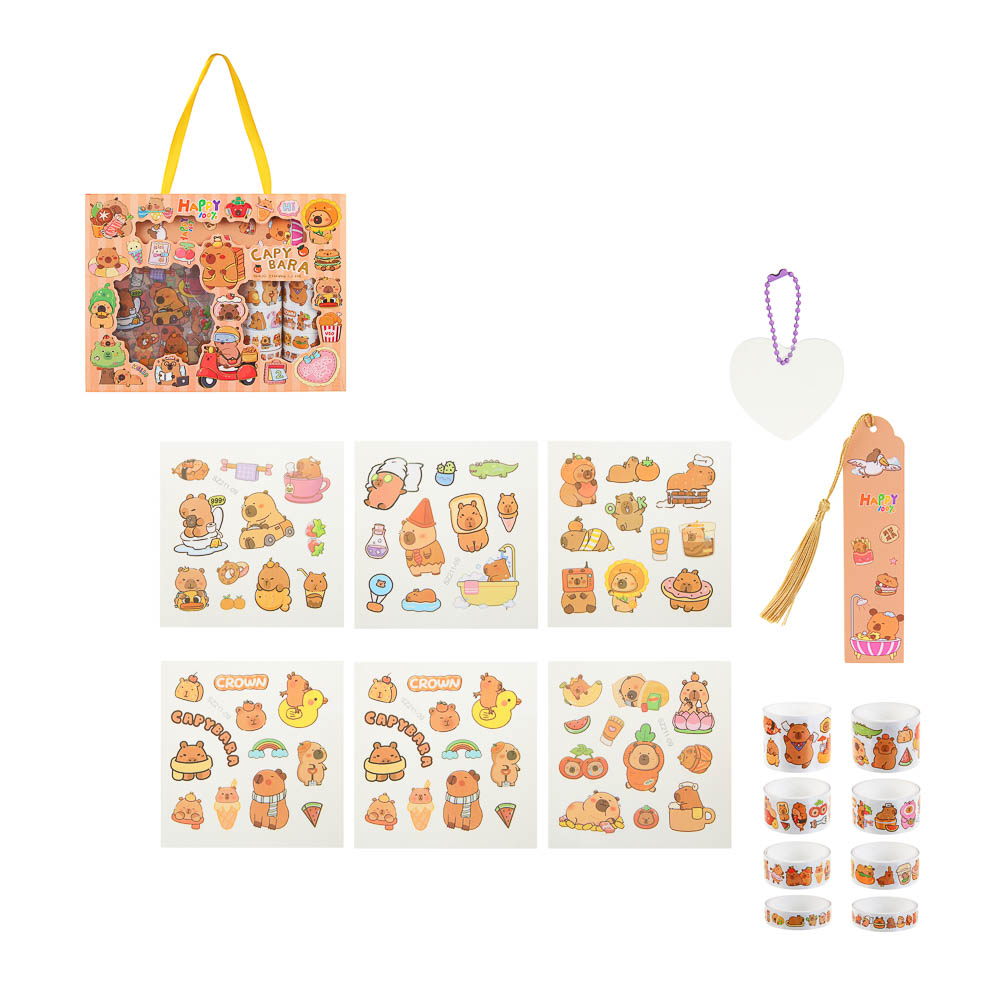 ХОББИХИТ Набор для декорирования «Капибара», 20,5х16,5х3,9см, PET, 4 дизайна, арт.№ 283-217