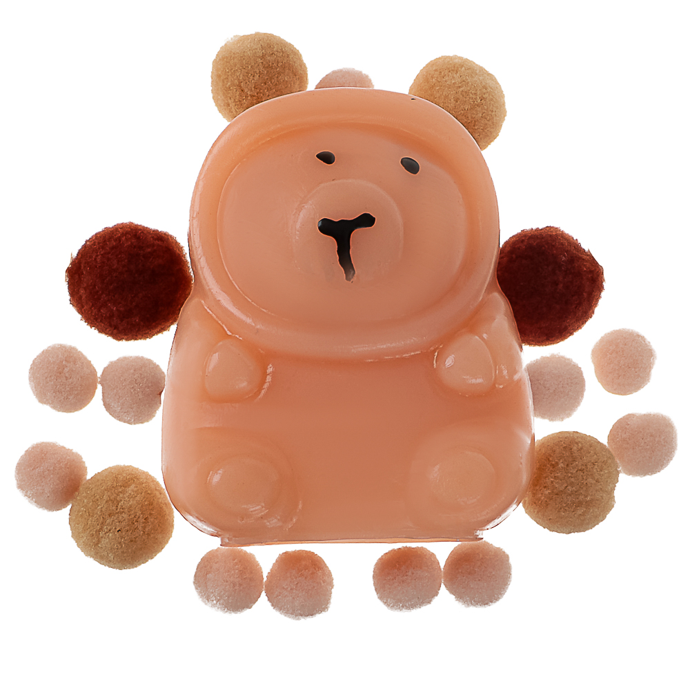 Антистресс сквиш-мялка "Капибара", TPR, 14,1х10,8х4,2см, 3 дизайна, арт.№ 297-156