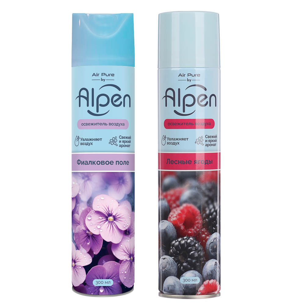 Освежитель воздуха Alpen Фиалковое поле/Лесные ягоды, ж/б, 300мл, арт.№ 991-072