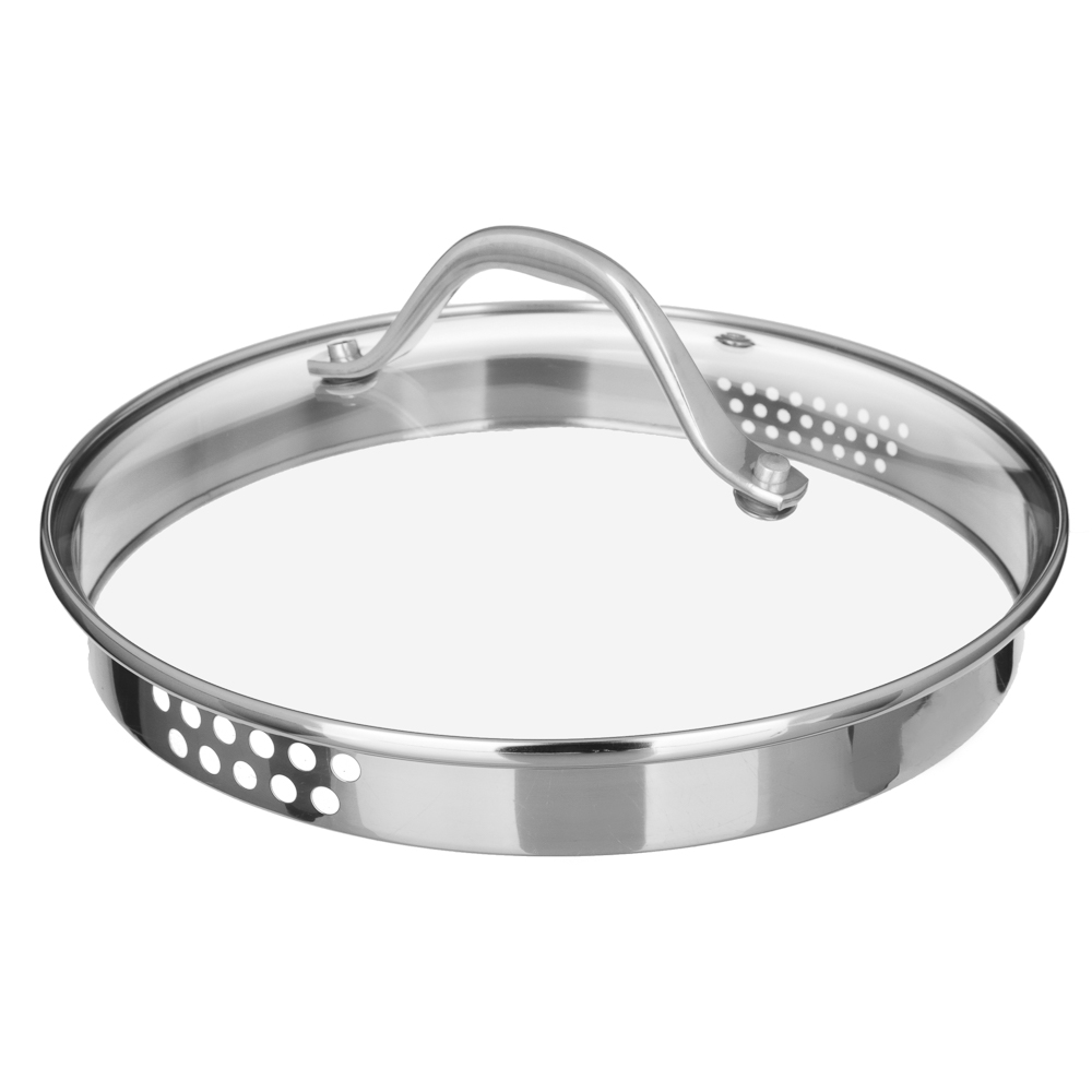 ВСЁГАЗИН Аджира Кастрюля 18х11,5см, 2,7л, со стекл. крышкой, индукция, нерж. сталь 18/10, арт.№ 822-237