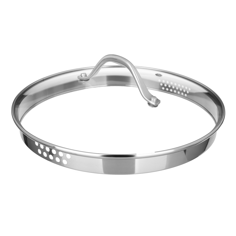 ВСЁГАЗИН Аджира Кастрюля 24х14,5см, 6,3л, со стекл. крышкой, индукция, нерж. сталь 18/10, арт.№ 822-240