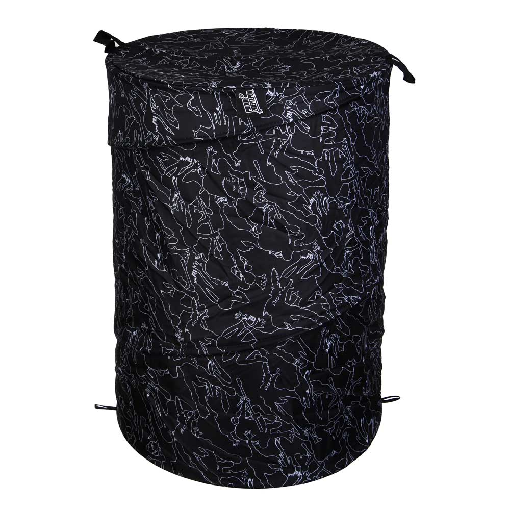 BY Русские Супергерои Корзина для белья с ручками, полиэстер, 45x45x65 см, чёрная, арт.№ 402-018