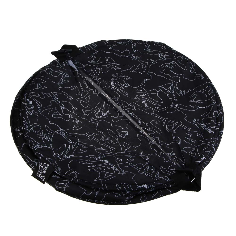 BY Русские Супергерои Корзина для белья с ручками, полиэстер, 45x45x65 см, чёрная, арт.№ 402-018