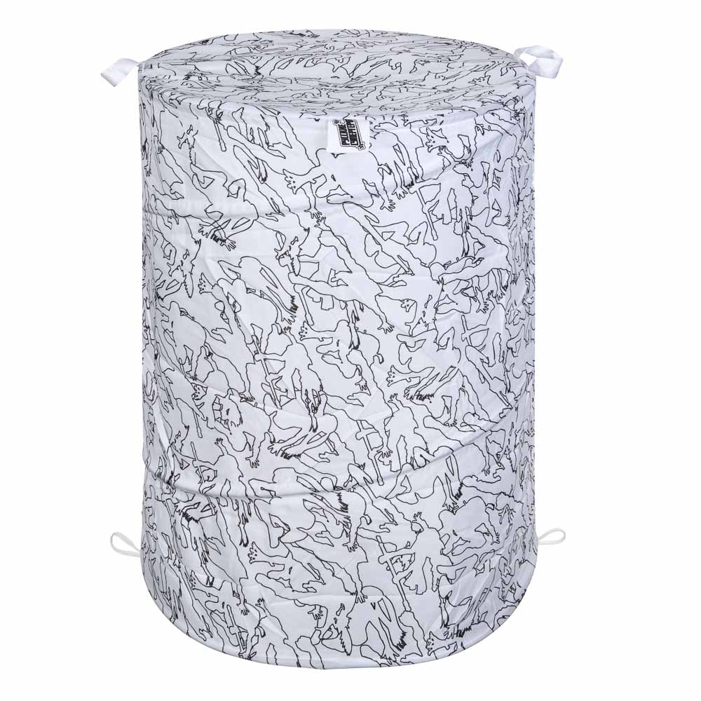 BY Русские Супергерои Корзина для белья с ручками, полиэстер, 45x45x65 см, белая, арт.№ 402-019