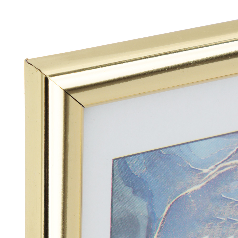 Фоторамка, 10x15 см, пластик, Радуга, золото, арт.№ 520-717