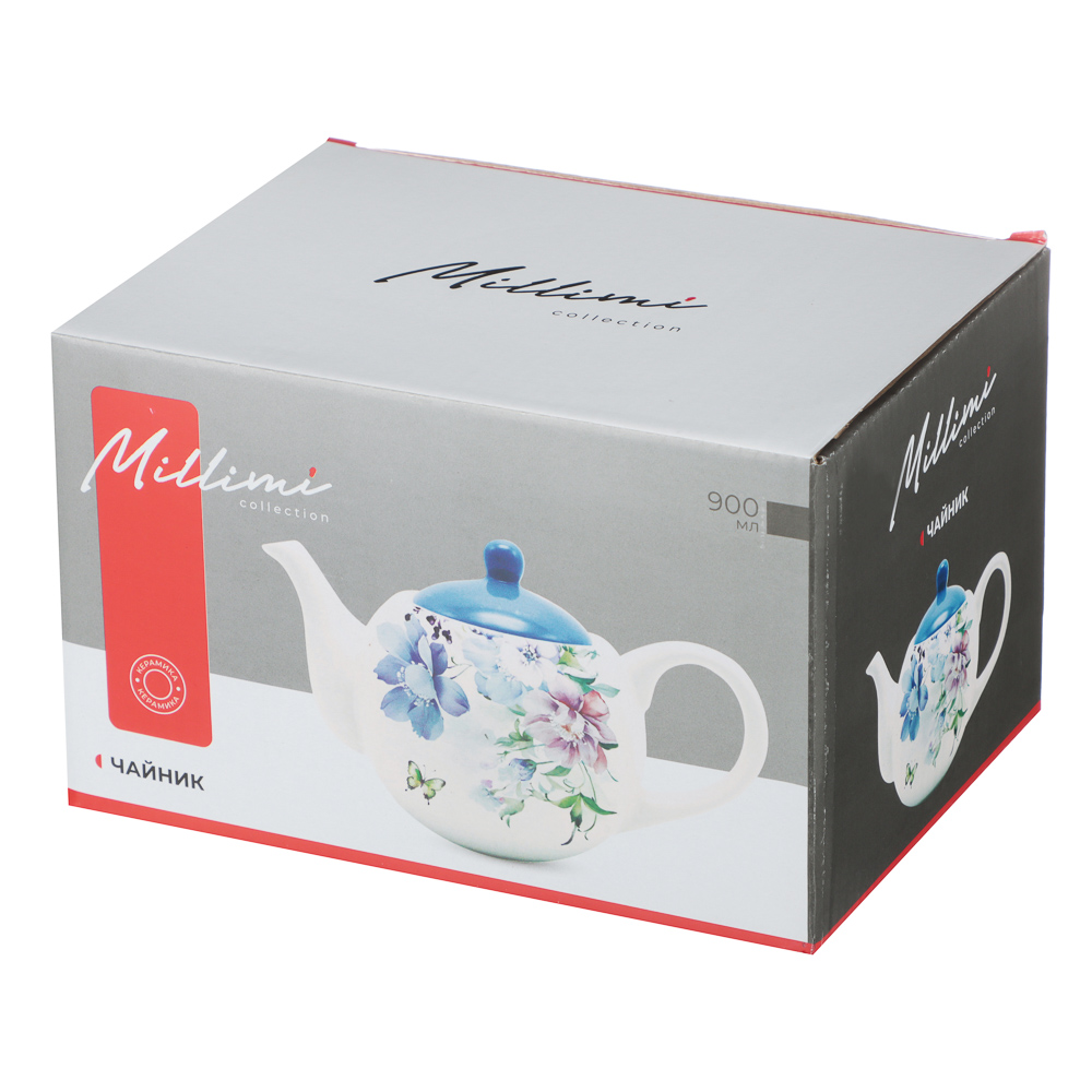 Чайник заварочный 900мл, тм MILLIMI Гарден, керамика, арт.№ 824-298
