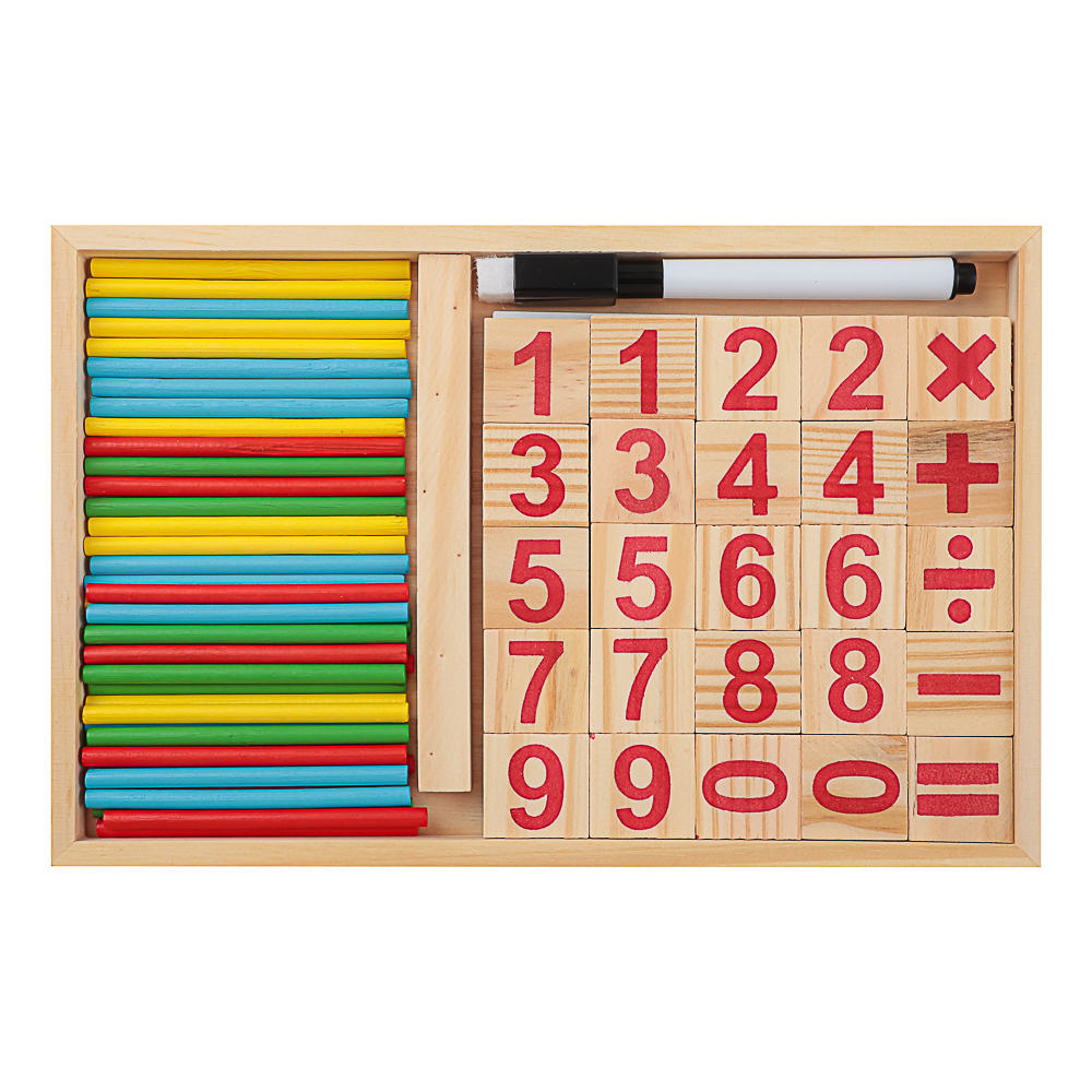 ИГРОЛЕНД Набор развивающий "Первый счет", 23x1,7x15см, дерево, арт.№ 262-499