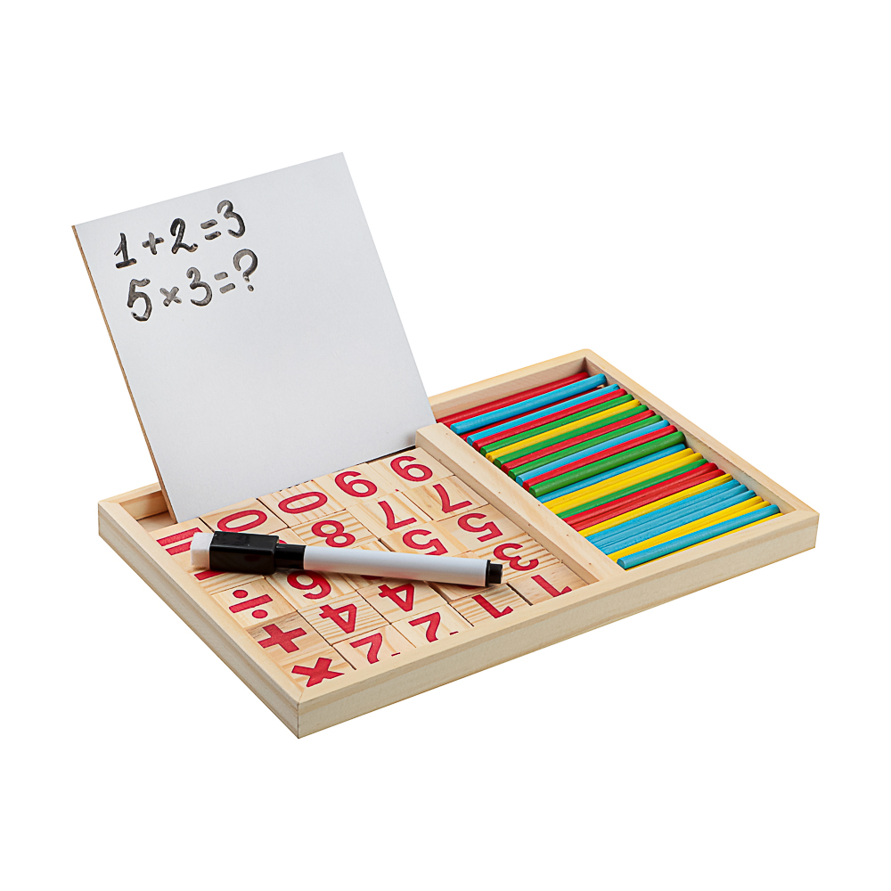 ИГРОЛЕНД Набор развивающий "Первый счет", 23x1,7x15см, дерево, арт.№ 262-499