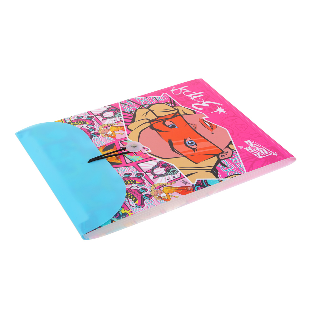 Папка-портфель BY Русские Супергерои "Заря" 32,8x24,8см, д/A4, 6отд., расшир., резинка, пл.0,6мм, арт.№ 801-023