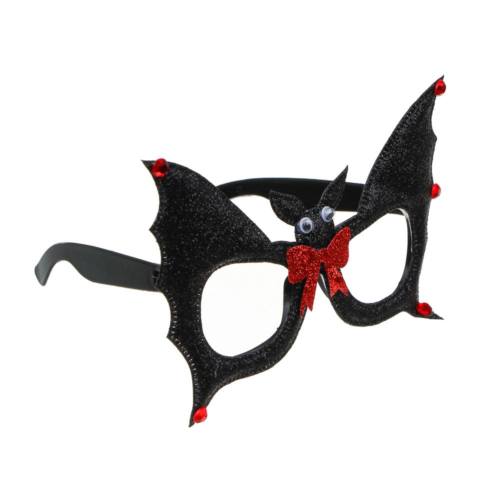 СНОУ БУМ Очки карнавальные "Летучая мышь", 14см, пластик, полиэстер, арт.№ 391-311