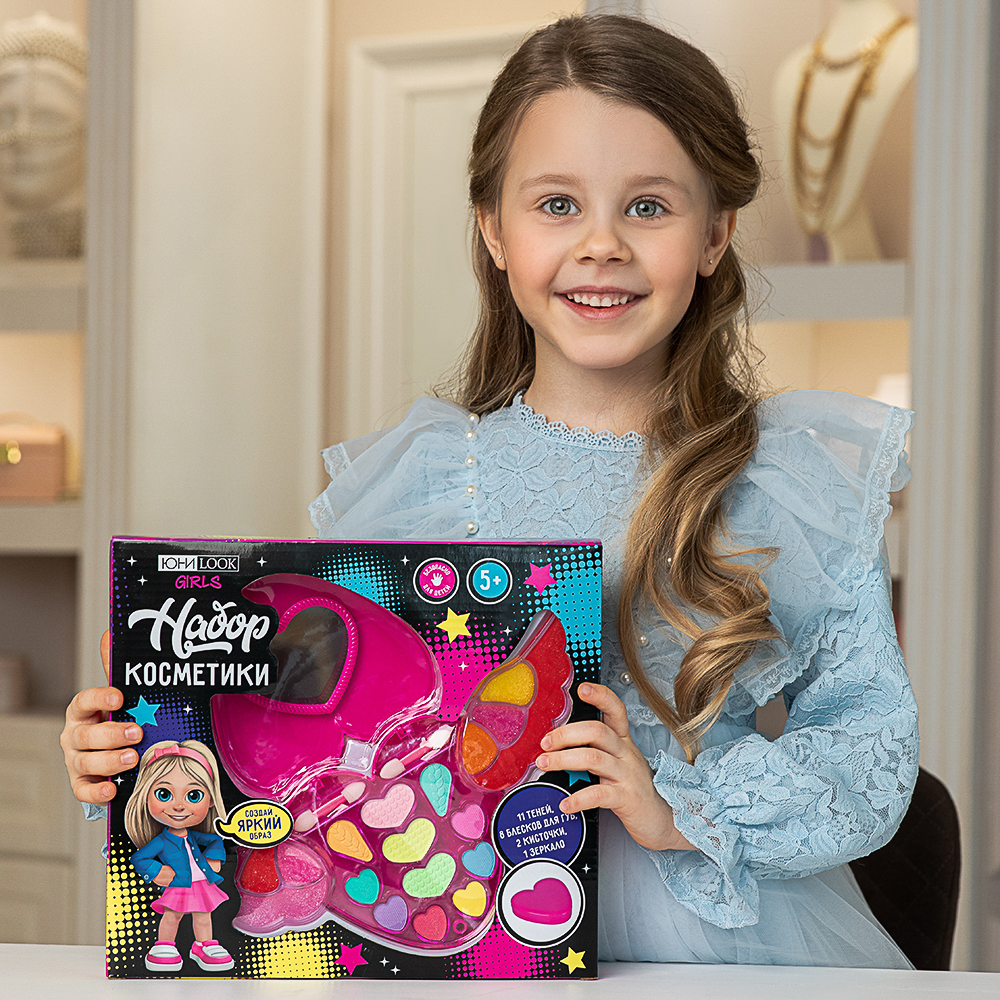 ЮНИLOOK Набор детской косметики: тени, блеск для губ, арт.1, арт.№ 330-430