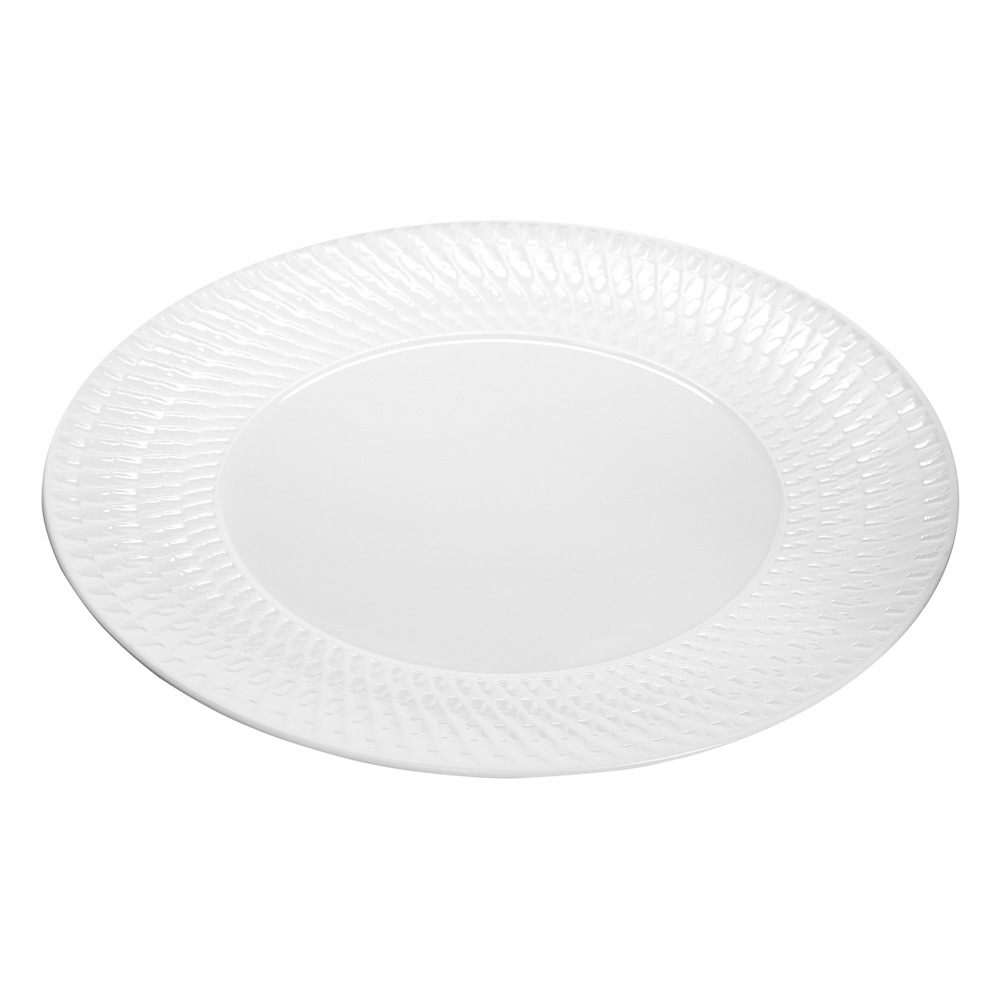 BY COLLECTION White Line Тарелка подстановочная, 26,5см, фарфор, рельеф, арт.№ 820-812