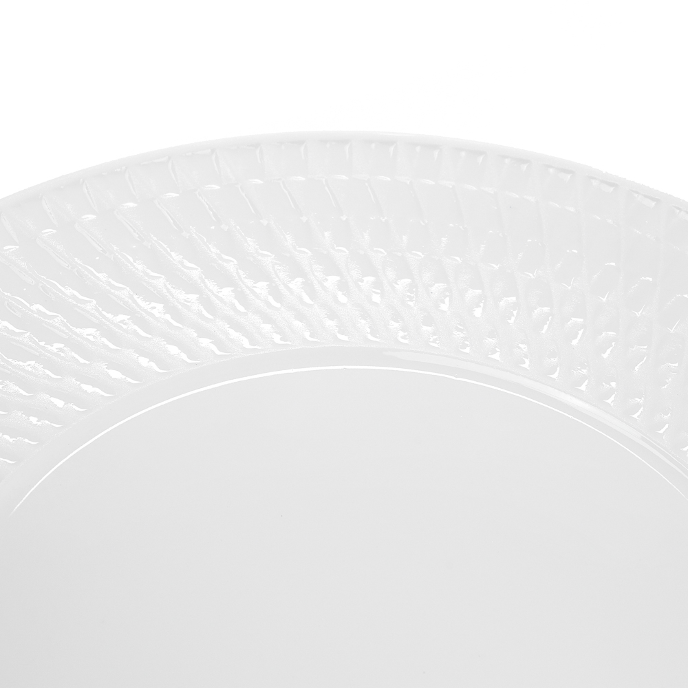 BY COLLECTION White Line Тарелка подстановочная, 26,5см, фарфор, рельеф, арт.№ 820-812