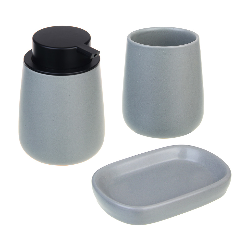 VETTA Мыльница, 13,5x8,8x2,5 см, керамика, "Космос", серый, арт.№ 478-256