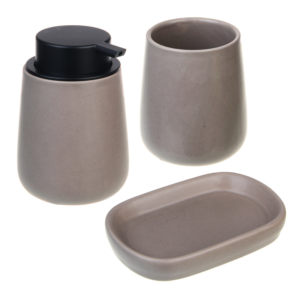 VETTA Дозатор для жидкого мыла, 320 мл, 13x9x9 см, керамика, "Космос", мокко, арт.№ 478-257