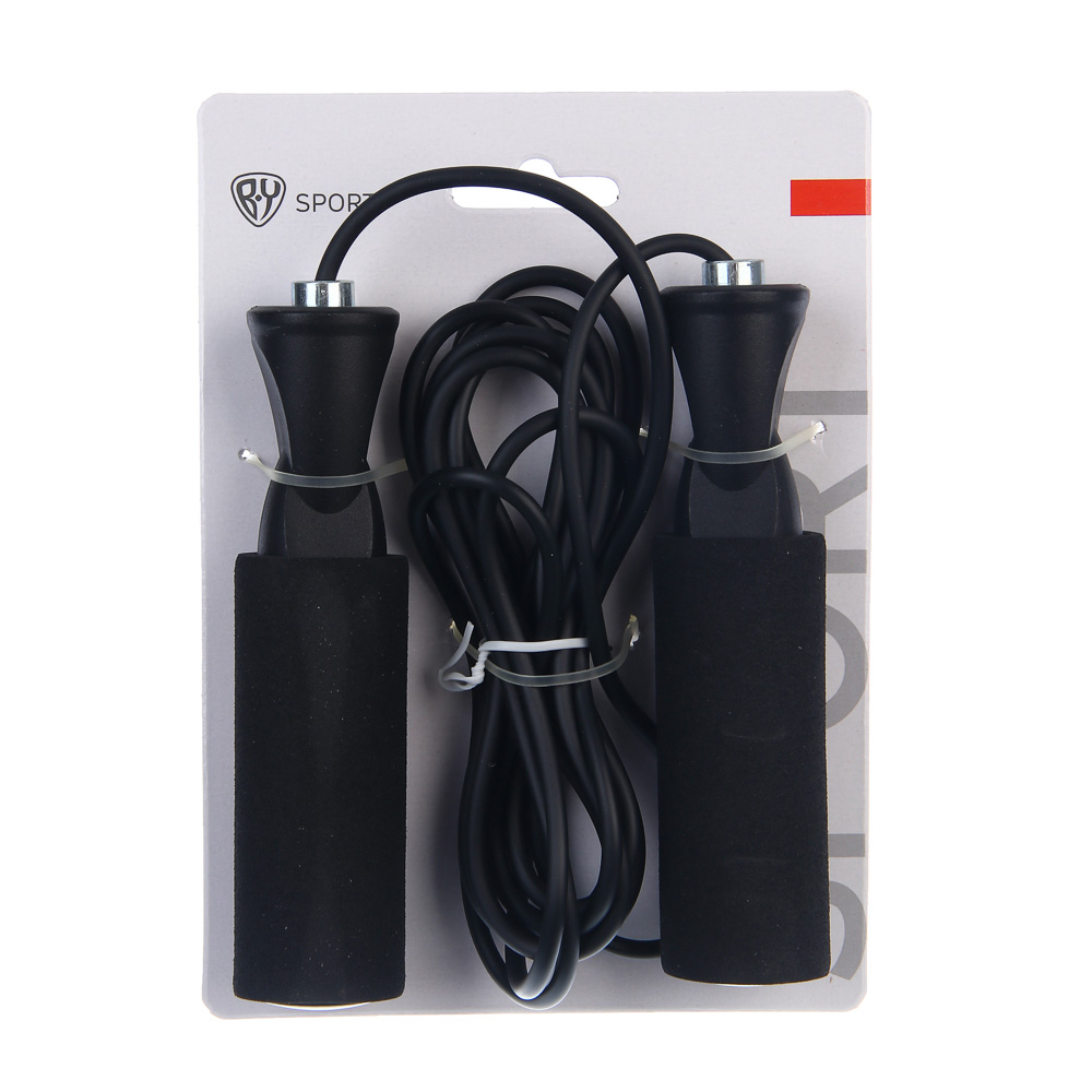 Скакалка тм BY SPORT, 2,8м, d4,2мм, 608Z, ПВХ, ПП, БНК, 3 цвета, арт.№ 190-033