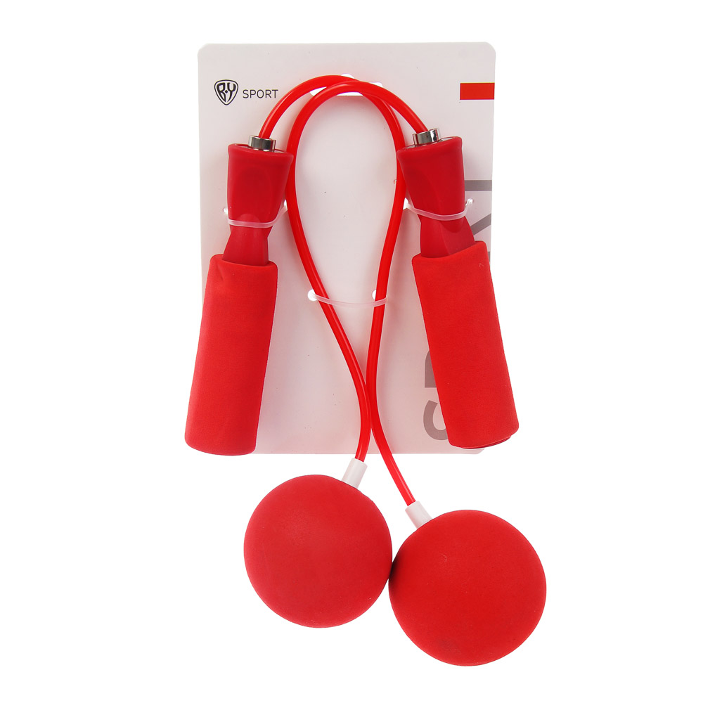 Скакалка беспроводная тм BY SPORT, d5мм, утяжелители d6,5см, 608Z, ПП, ПВХ, ЭВА, 4 цвета, арт.№ 190-034