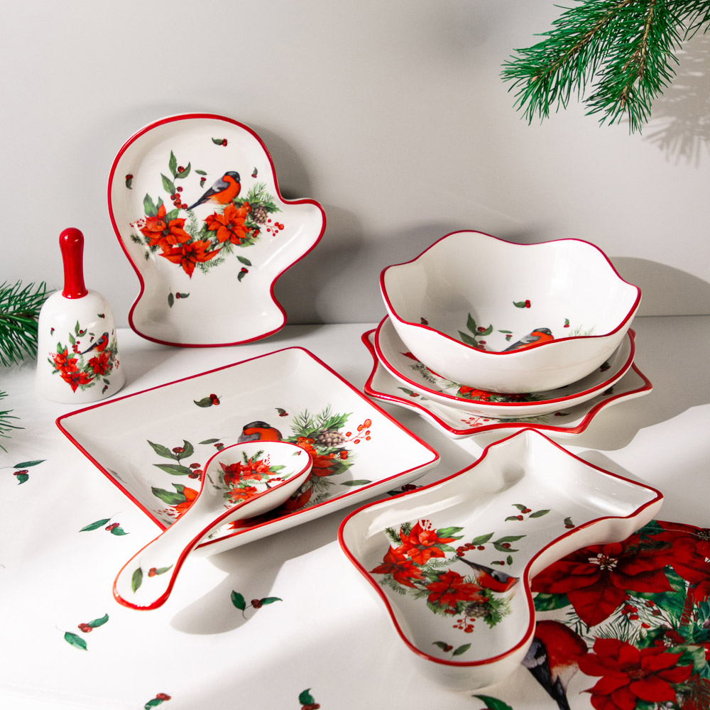 MILLIMI Винтер Блюдо квадратное, 21,5х3см, керамика, арт.№ 820-827