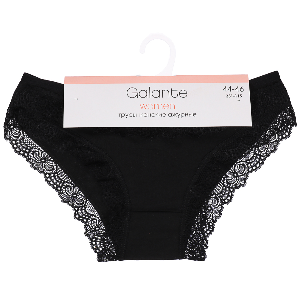 GALANTE Трусы женские ажурные, р-ры 42-48, 95% хлопок, 5% эластан, арт.№ 331-115