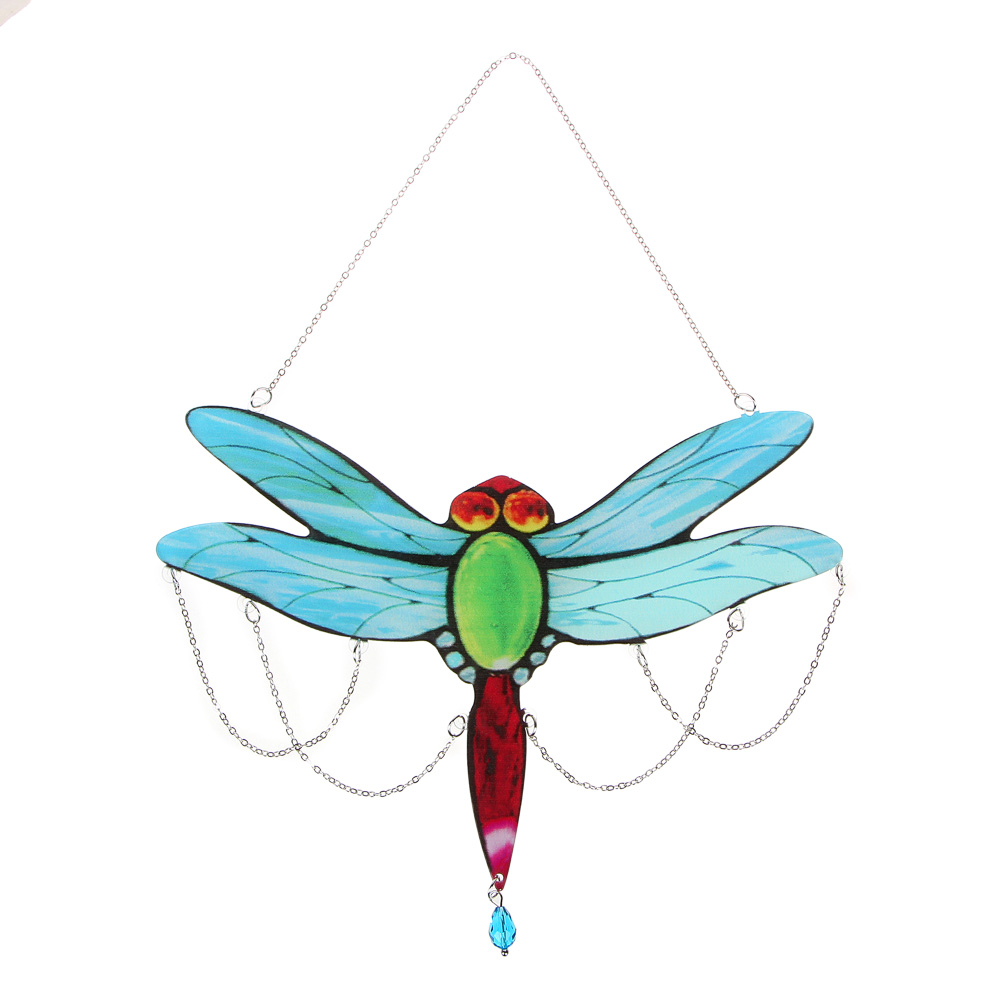 INBLOOM Украшение для окна витражное "Стрекоза", 20х14см, акрил, арт.№ 153-159