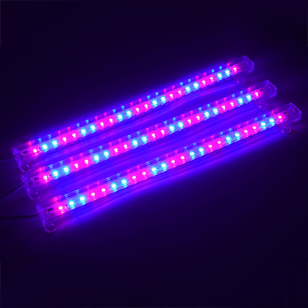 INBLOOM Светильник для растений 3 лампы, 72LED, 25см, 3 реж, таймер, диммер, 12Вт, 12В, 1A, РС, арт.№ 185-094