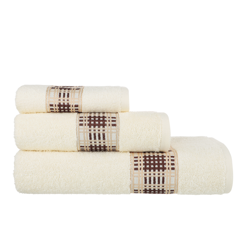 Комплект полотенец махровых 30х50 см, 50х90 см, 70х130 см PROVANCE Кантри, 100% хлопок, 480 г/м2, 2 цвета, арт.№ 484-172