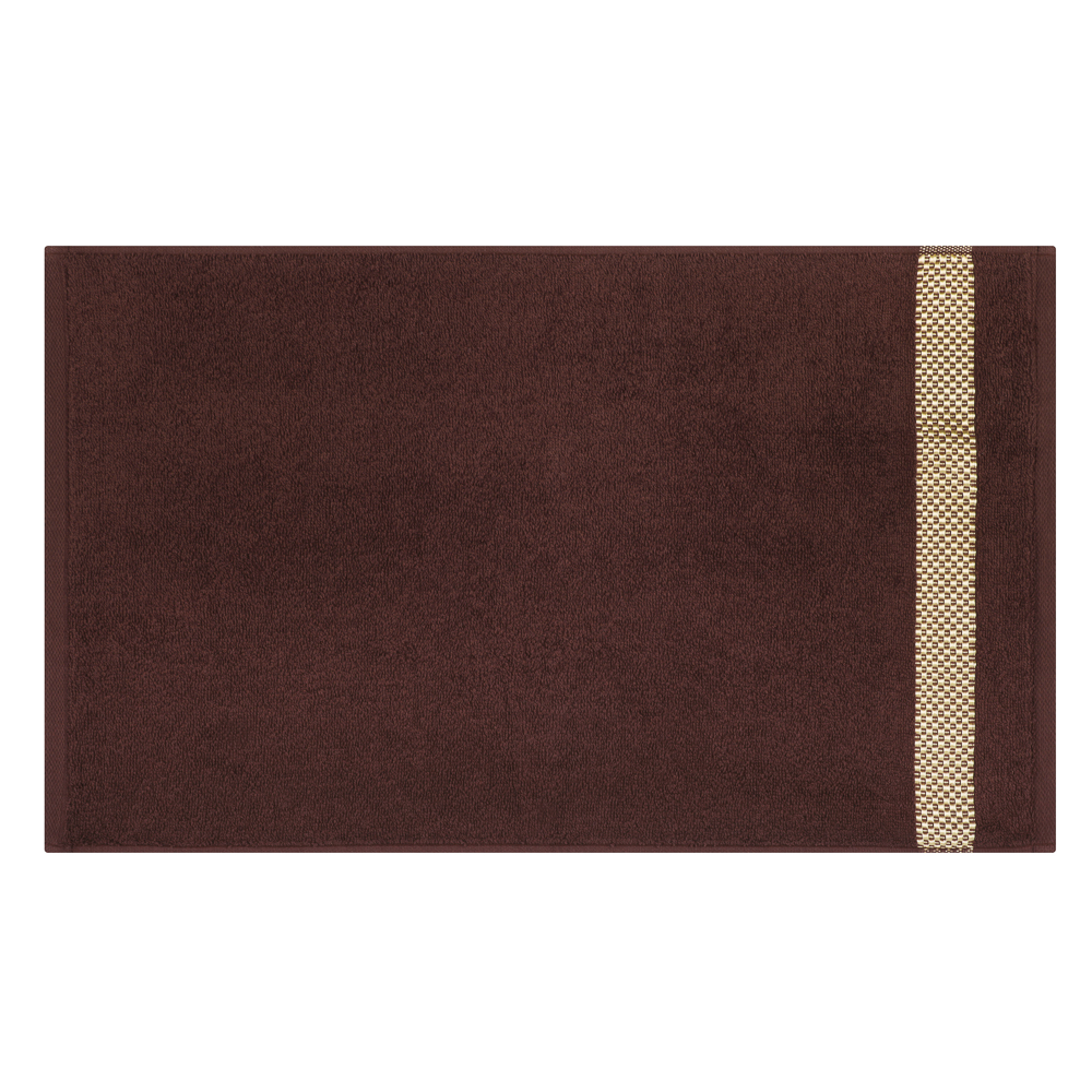 Полотенце махровое 30х50 см PROVANCE Кантри, 100% хлопок, 450 г/м2, коричневый, арт.№ 484-173