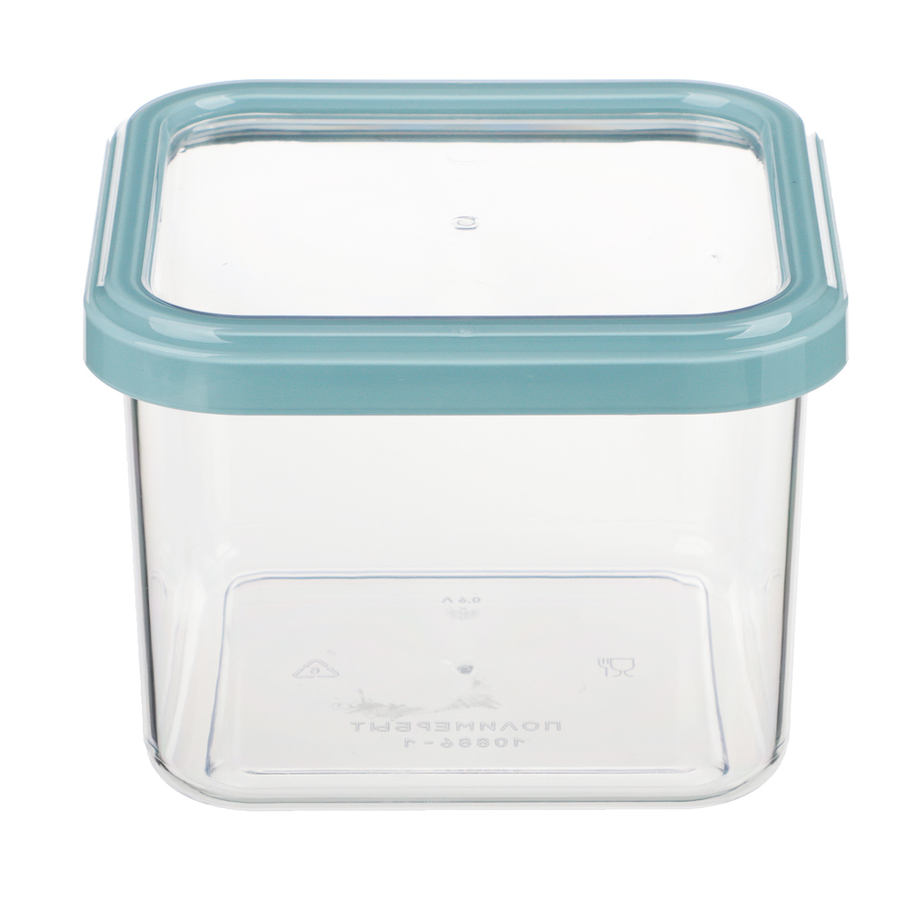 Банка квадратная для сыпучих продуктов 0,6л, 11,2х11,2х8см, пластик, 2 цвета, арт.№ 861-362