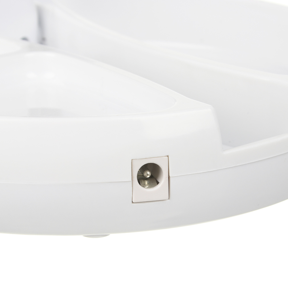 ЮНИLOOK Зеркало с LED-подсветкой, USB, 4хАА, пластик, стекло, d15,5см, арт.№ 347-093