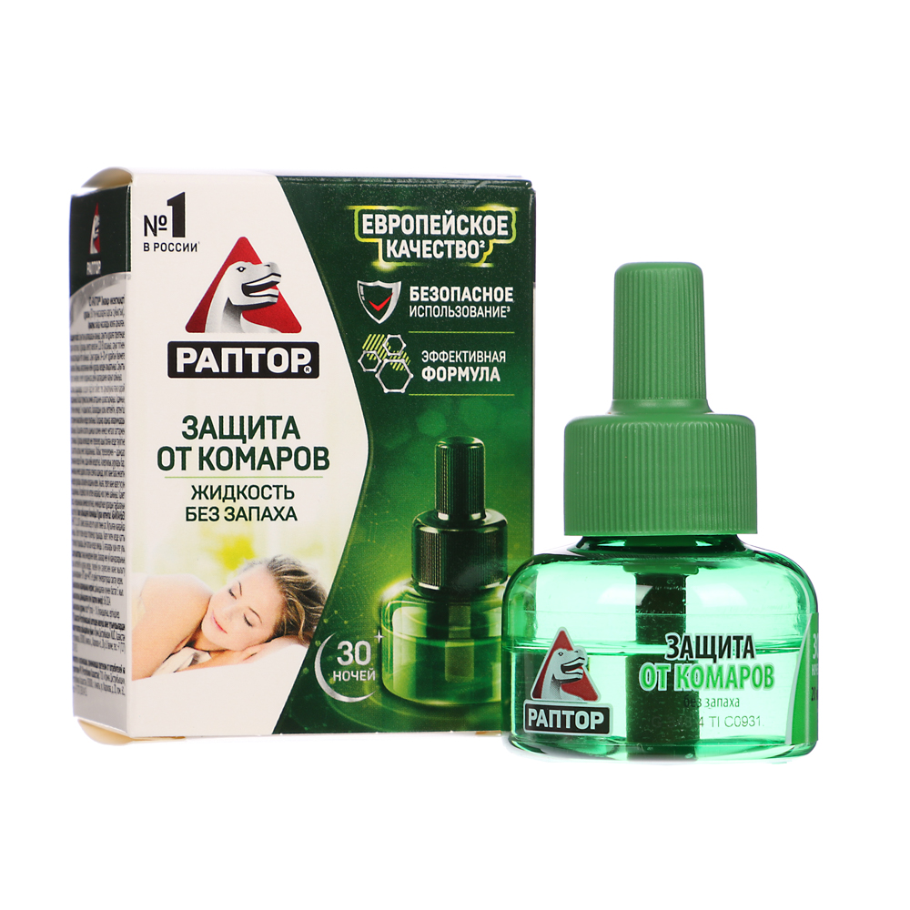 Жидкость от комаров Раптор, 30 ночей, 20мл, арт.№ 962-012